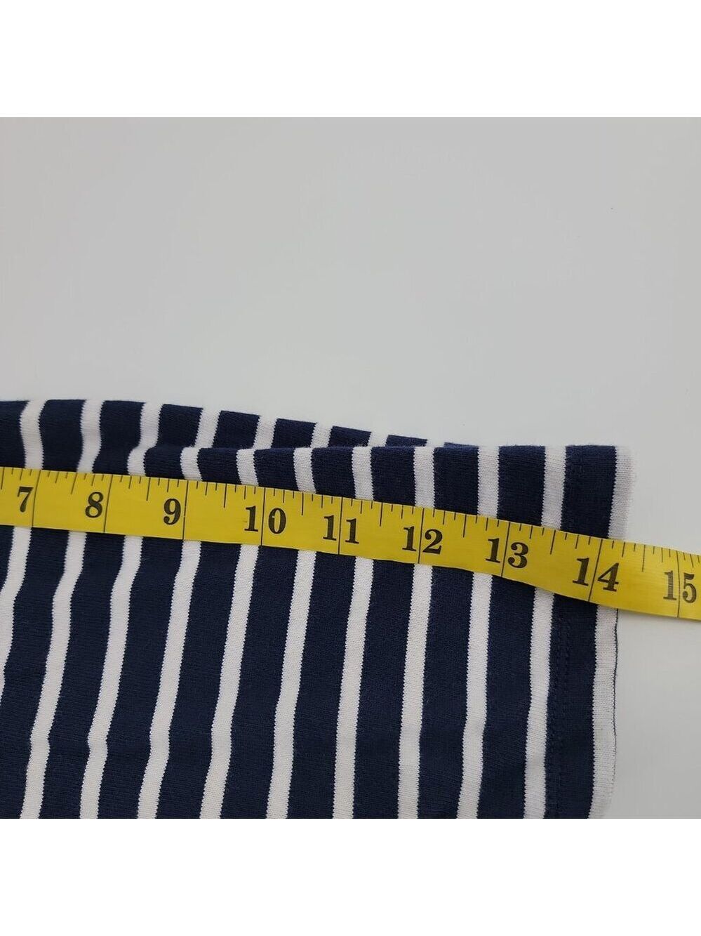 Vineyard Vines Navy & White Striped Nautical Button Shoulder Top – Size M - Picture 7 of 8